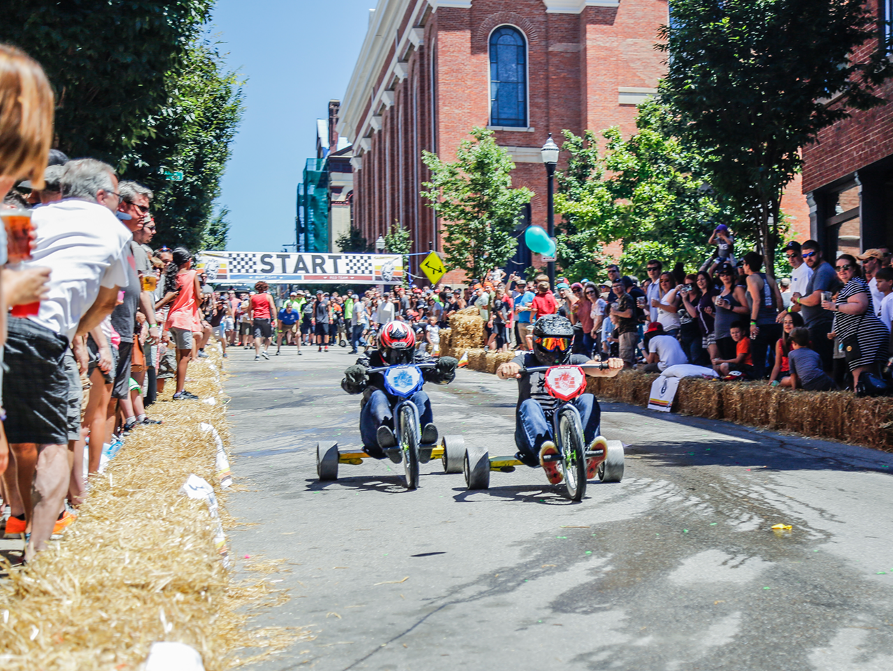 Danger Wheel
When: The first race starts at 2 p.m. on July 27
Where: Park yourself around Lucius Q in Pendleton
What: Watch teams race each other on adult-sized Big Wheels through the streets of Pendleton.
Who: Danger Wheel
Why: You'll laugh, you'll scream, you'll cry...it's truly cathartic.