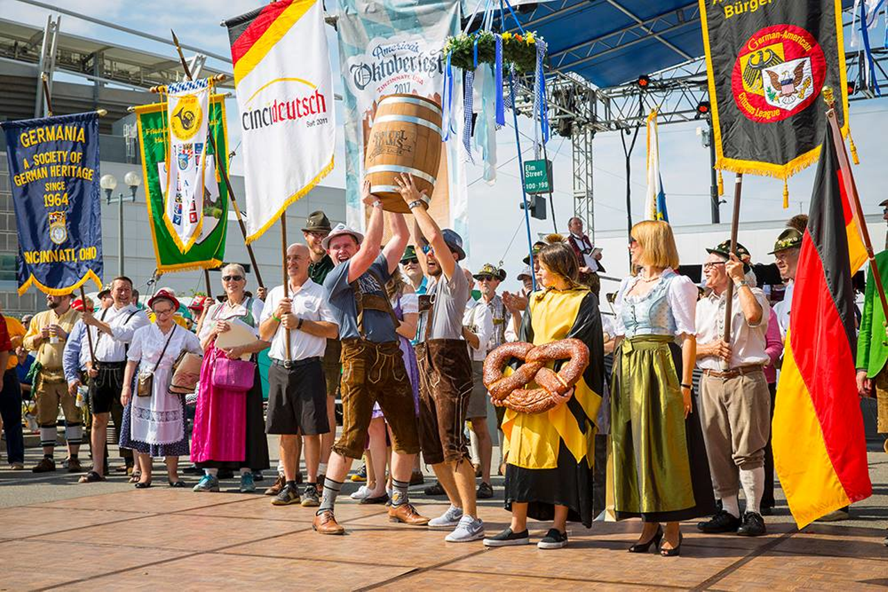 Oktoberfest Zinzinnati
When: Thursday-Sunday, Sept. 19-22
Where: Sawyer Point & Yeatman’s Cove, The Banks
What: The biggest Oktoberfest celebration outside Munich.
Who: Cincinnati Regional Chamber
Why: Come for the beer and pretzels, stay for the wiener dog races, beer stein-hoisting competitions, lederhosen and dirndls, German music and the world’s biggest Chicken Dance.