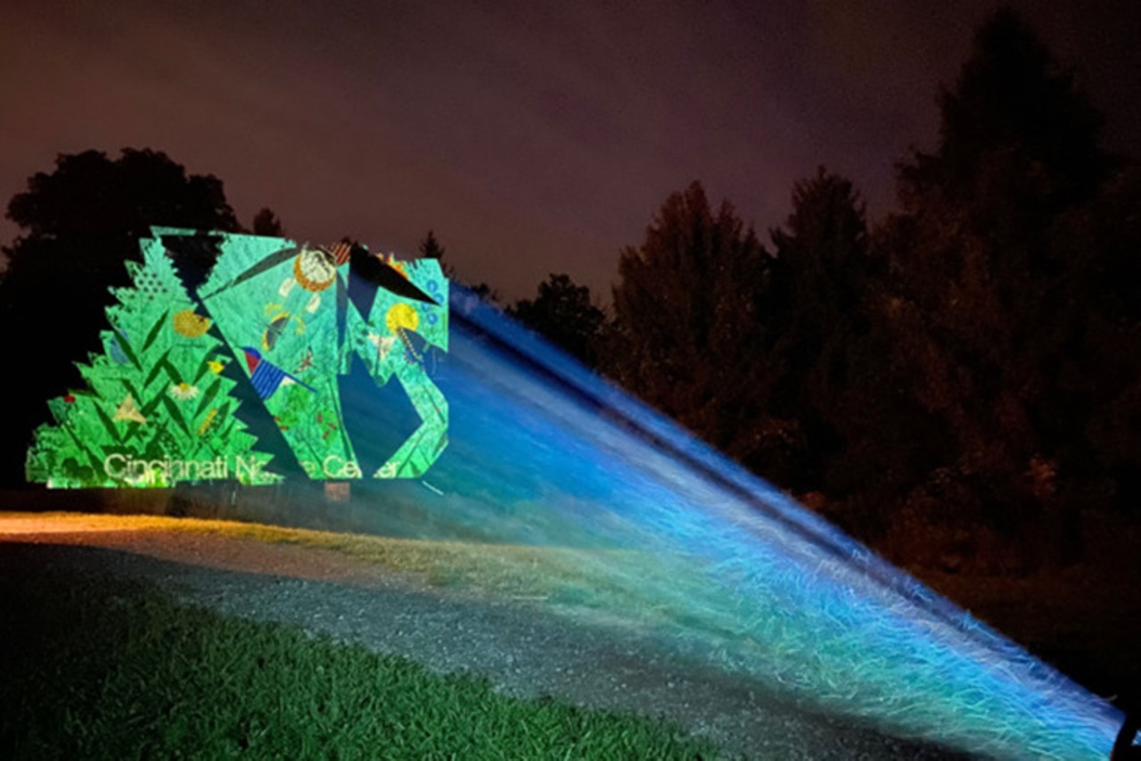 Light in the Forest at the Cincinnati Nature Center
4949 Tealtown Road, Milford
This 1-mile walk-thru light display will "sparkle with gentle lights reflecting a theme of peace, tranquility, and inspiration," says the Cincinnati Nature Center. Walking trails and nature paths have been artistically lit and will feature three light installations by OBLSK, a creative agency that took part in the BLINK art and light festival. The Krippendorf Lodge and Abner Hollow Cabin will also be decked-out in "period-specific decorations." This will all be complemented by live music, bonfires and shopping opportunities. Held 5-9 p.m. Thursdays through Sundays from Dec. 3-Jan. 3, guests need to pre-register for a certain time slot. Tickets are $12 for adults and $7 for children with discounts for Cincinnati Nature Center members. Capacity limits are in place due to COVID and the center says "all adults and children Kindergarten age and up must wear masks."
Photo: Provided by the Cincinnati Nature Center