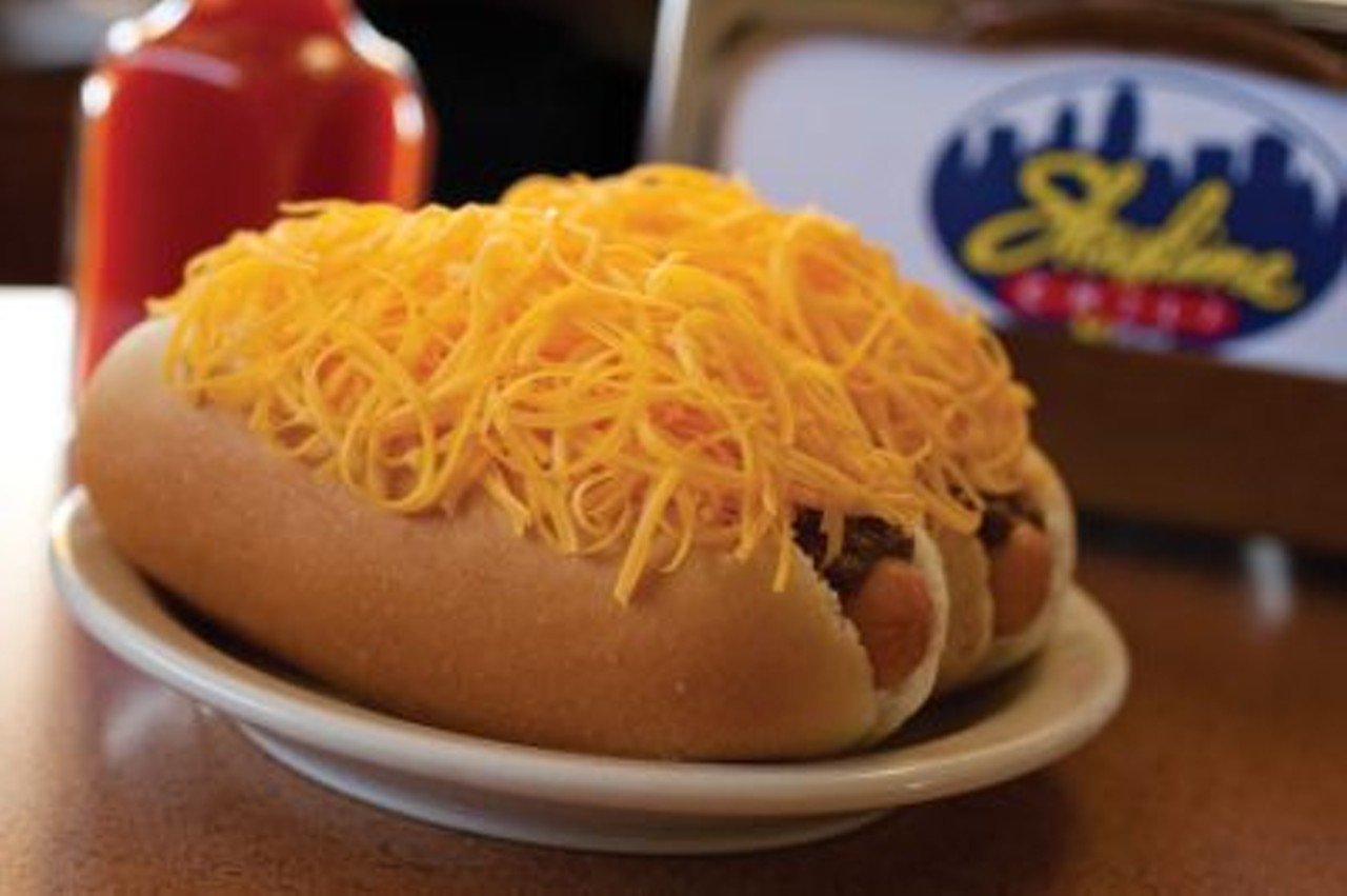 Skyline Chili
Multiple locations
A locally based chain of chili parlors founded by Greek immigrants in Cincinnati in 1949. Their Cincinnati-style chili is poured over spaghetti or hot dogs along with chili burritos, fries and baked potatoes. Their vegetarian version is almost as tasty with black beans and rice.