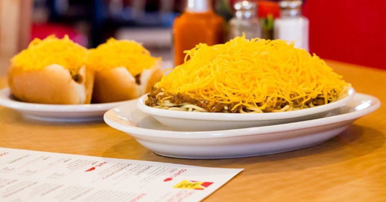 Gold Star
Multiple locations
This Cincinnati-chili chain has been around since 1965, founded by the four Jordanian Daoud brothers. The chain serves up coneys, 3-Ways (plus 4- and 5-Ways), double deckers and burgers. They also offer vegetarian chili.