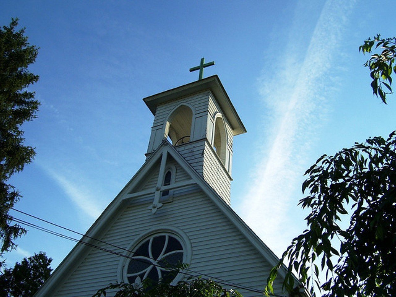 The so-called "satanic church" for its upside-down cross