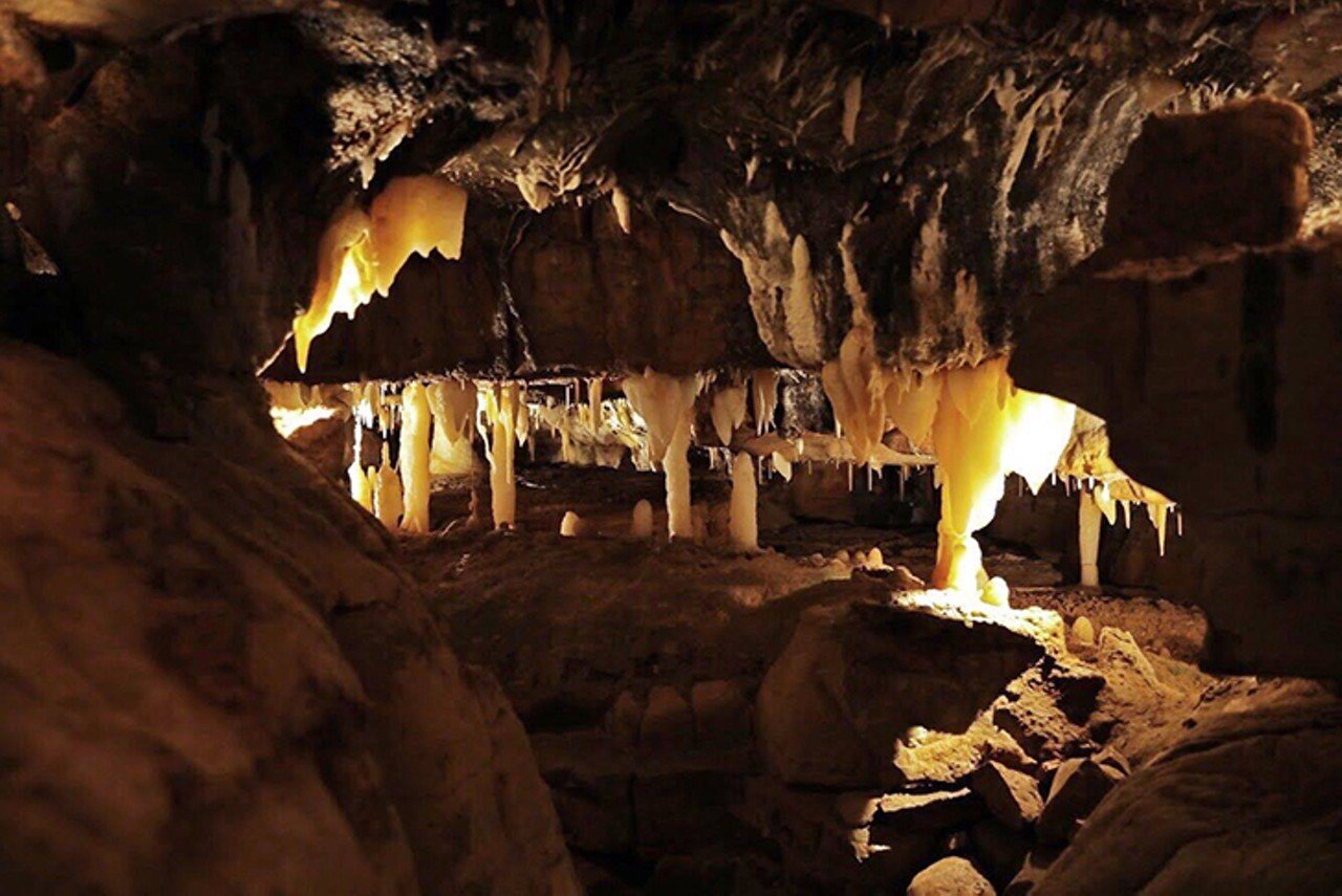 Ohio Caverns, Ohio
Distance: 2 hours 
If you ask us, there’s something about exploring a cave that just screams fall adventure — the darkness, the dripping, the unique formations that are almost otherworldly; it’s got the scary movie aesthetic with all of the thrill and none of the danger. If you’re looking to go spelunking, Ohio Caverns is located just two hours north of Cincinnati in West Liberty, Ohio. This privately owned cavern is the largest in the state and features a two-mile stretch of stalactites, stalagmites, unusual rock formations and fossils. Rain and cold temperatures can’t reach the cave, so the weather won't spoil your visit. Guided tours are offered every day from 10 a.m. to 4 p.m. during the fall season. 2210 OH-245 E, West Liberty.