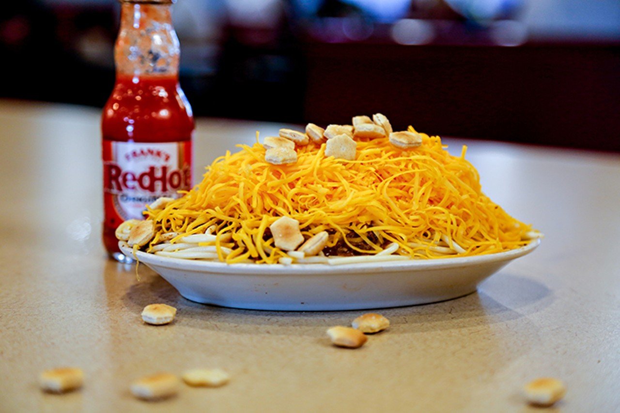 Warm Up with Some Cincinnati Chili
Chili is a staple fall dish: it’s warm, a little spicy and perfect for watching a football game. And while yes, this usually applies to what the rest of the country knows as chili, Cincinnati chili fits the bill too (heck, it’s even got autumnal spices like cinnamon, cloves and allspice already in it). Make it at home and dish it onto a bowl or plate of spaghetti and top with cheese for a classic 3-Way, or slather it on some cream cheese, top with shredded cheddar and bake it for an easy dip to take to watch the Bengals at a friend’s home. You can also spend a cozy fall afternoon in a booth at one of Cincinnati’s iconic chili parlors, like Camp Washington Chili, Dixie Chili or Price Hill Chili. We have a list of some of the best chili parlors in the city here.