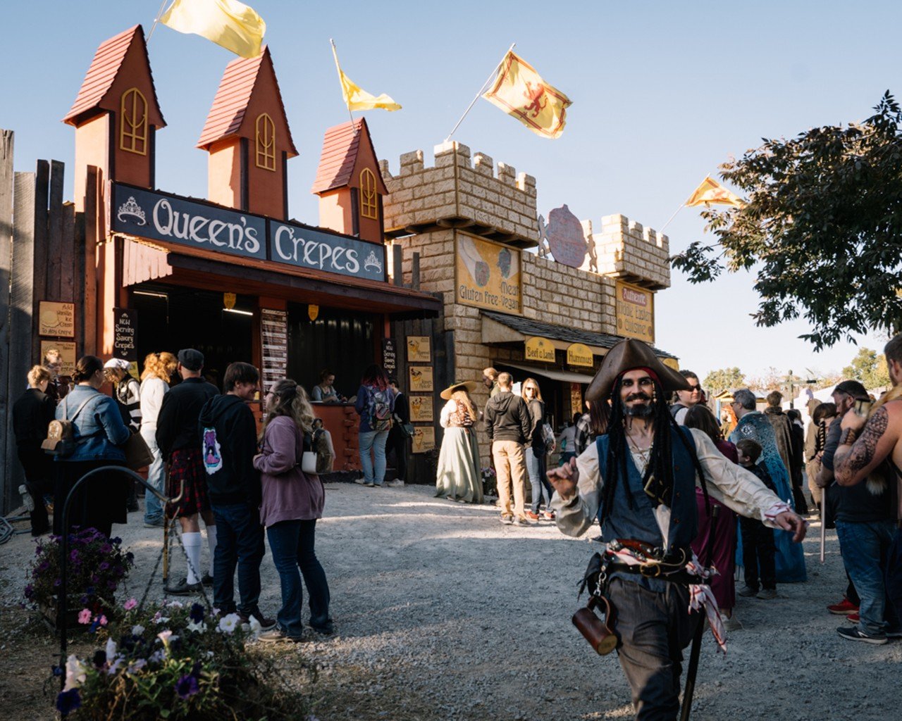 Make Merry at the Ohio Renaissance Festival
Don your capes and crowns for the ultimate fantasy cosplay experience of the fall. The Ohio Renaissance Festival takes place every Saturday and Sunday through Oct. 27 in a Waynesville park modeled after a 16th-century village. Visitors can experience shows like jousting, juggling and the “Mudde Show,” where guests can hear classic literary tales in a mud pit. Vendors and artisans sell their wares — everything from handcrafted jewelry and crowns to swords and kilts — from booths and storefronts. There are also rides like the “Swinging Ships” and games like archery, axe throwing and storming the castle, plus plenty of mead, ale and turkey legs to go around. Each weekend features a different theme, like Viking Weekend, Romance Weekend and the Feast of Fools. Be sure to buy your ticket online ahead of time as the Renaissance Festival now limits capacity.