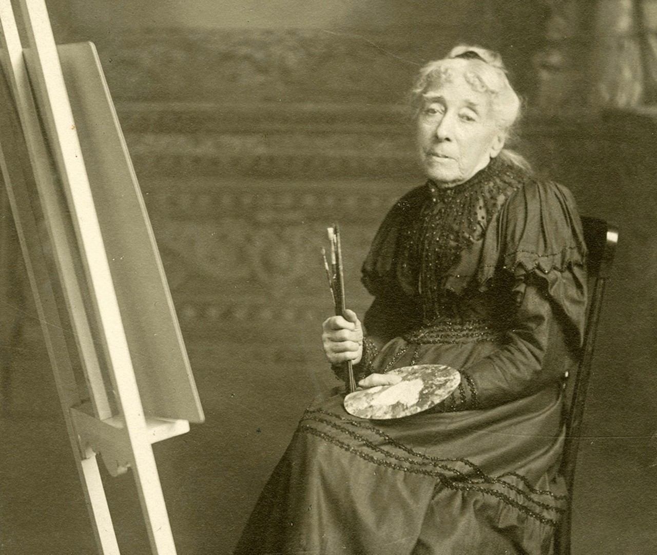 Lilly Martin Spencer
Born in Exeter, England, Lilly Martin Spencer and her family moved to Marietta, Ohio, when she was 8 years old. A talented painter, Martin soon outgrew the resources available to her in Marietta, and her father brought her to Cincinnati to learn under portrait painter John Insco Williams. As a painter, Martin Spencer became known for her scenes depicting family and domestic life of the time, often using herself and her husband as models.