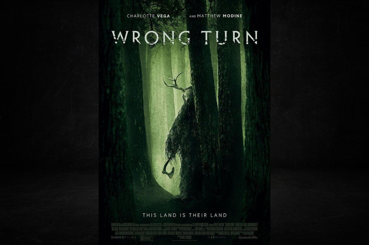 Wrong Turn (2021)
Talk about a ‘campy’ horror: Slasher film Wrong Turn a reboot and the seventh installment of the Wrong Turn series features Charlotte Vega, Adain Bradley, Emma Dumont, Dylan McTee, Vardaan Arora and Adrian Favela as a group of friends backpacking on the Appalachian Trail. After tragedy strikes the group, they encounter a strange group of mountain dwellers called the Foundation who mean them nothing but harm. The film was a joint production between the U.S., Canada and Germany, with some filming locations including Felicity, Ohio, as well as Milford and Cincinnati.