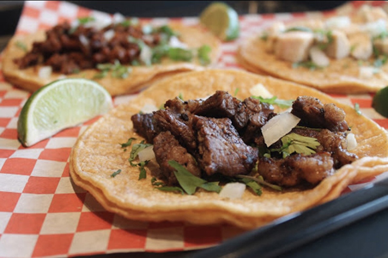 Taqueria El Monarca
11449 Princeton Pike, Springdale // Carry-Out Available
OG Taco de Asada: Original grilled asada steak on corn tortilla. Showered with onion, cilantro with lime.
OG Al-Pastor Taco: Original marinated pork taco with grilled pineapple on corn tortilla. Showered with onion, cilantro with lime.
OG Grilled Chicken: Original marinated grilled chicken on corn tortilla. Showered with onion, cilantro and lime.
Photo: Taqueria El Monarca