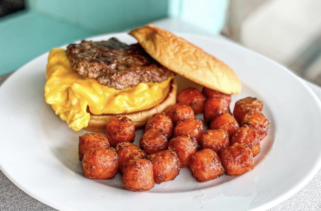 Goetta, Egg & Cheese Sandwich at HangOverEasy
13 W. Charlton St., Corryville
Started in Columbus, HangOverEasy now has four locations on some of Ohio&#146;s biggest college campuses,  including the University of Cincinnati. And you UC breakfast place wouldn&#146;t be complete without some goetta. The Goetta, Egg & Cheese is made with basically what&#146;s in the name: scrambled eggs, Eckerlin Meats' goetta and American cheese on a potato roll. 
Photo: facebook.com/hangovereasycincy