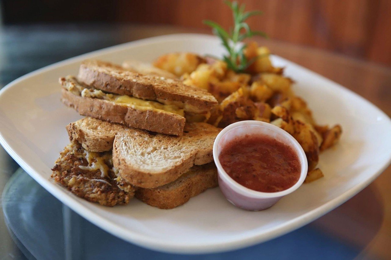 Goetta Grilled Cheese at Bellevue Bistro
313 Fairfield Ave., Bellevue
Bellevue Bistro &#151; a favorite brunch destination &#151; has used the quintessential breakfast meat in a unique and more lunch-y way with their Goetta Grilled Cheese. The grilled cheese combines Meiners Meats goetta, a fried egg and cheddar-jack and American cheese on whole wheat bread with a side of bacon jam and potatoes. 
Photo: facebook.com/bellevuebistroky