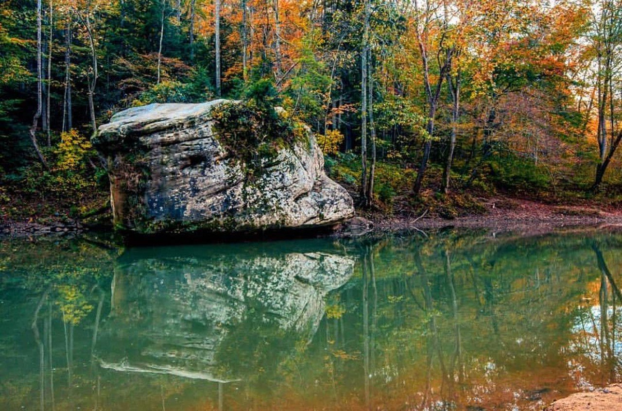 Red River Gorge, Kentucky
Distance: 2 hours and 15 minutes
In east central Kentucky, you'll find the Red River Gorge, where the land is rich with sandstone cliffs, waterfalls, natural bridges and trails that draw in hundreds of hikers and campers every year. The large amount of sandstone has made "the Red" one of the most popular rock-climbing destinations in the world. You also can't forget to stop by Miguel's Pizza on Natural Bridge Road while you're there — a Red River Gorge tradition.