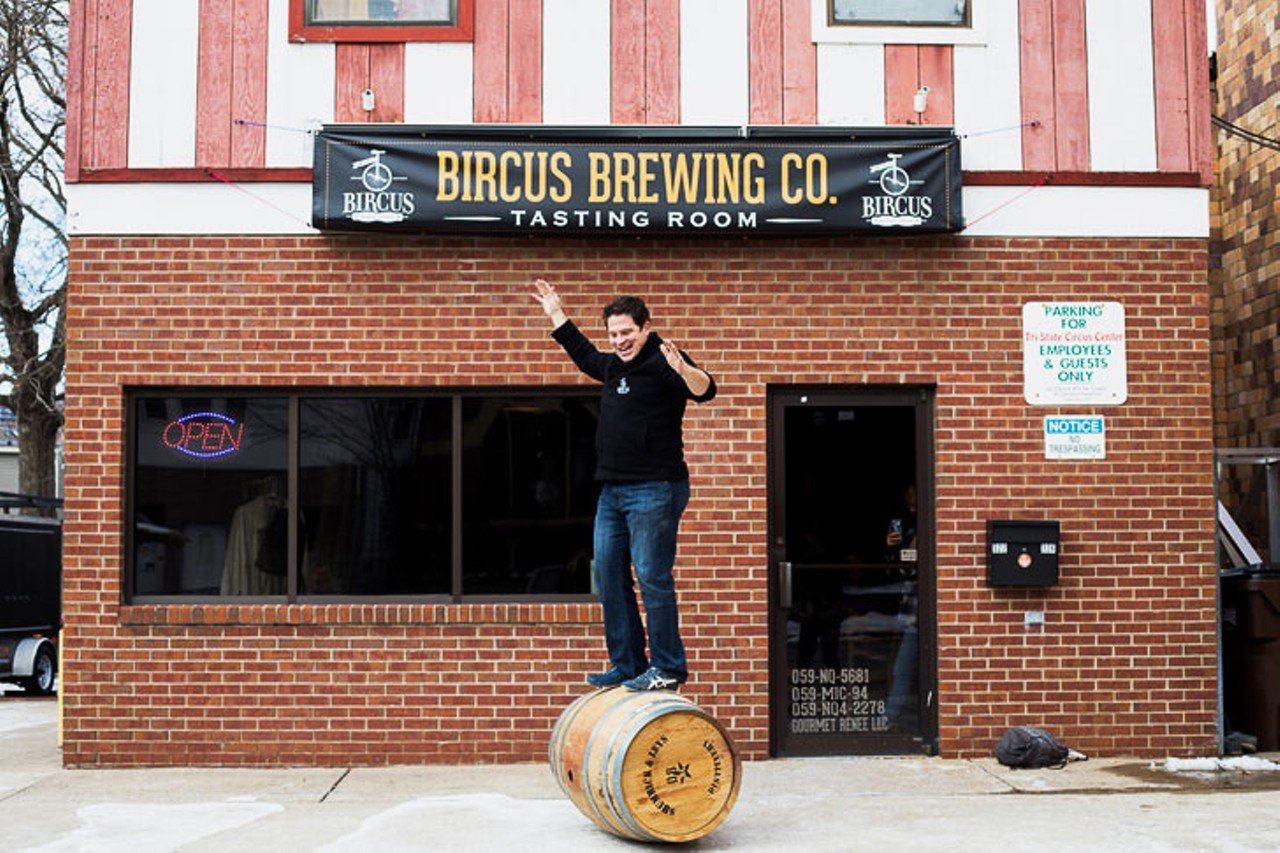 Bircus Brewing Co.
322 Elm St., Ludlow
Ludlow, Kentucky's nonexistent craft beer scene sent in the clowns, leading to the launch of Bircus Brewing Co., a branch of an original concept from Ghent, Belgium. Pronounce it like 'beer-cuss,' a hybrid of beer and circus, as the brew shares the limelight with carnival performances at the taproom. Performers can do everything from breathing fire to flying on the trapeze. The brewery recently opened a Covington location where they offer up their popular wood-fired pizza and weekly drink specials.