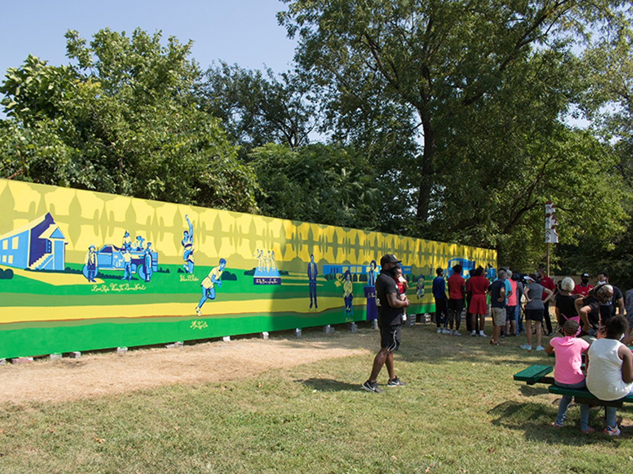 "The mural is a historical timeline highlighting the great people who have come from Lincoln Heights," says Brandi Colvin, who does PR for The Heights Movement.