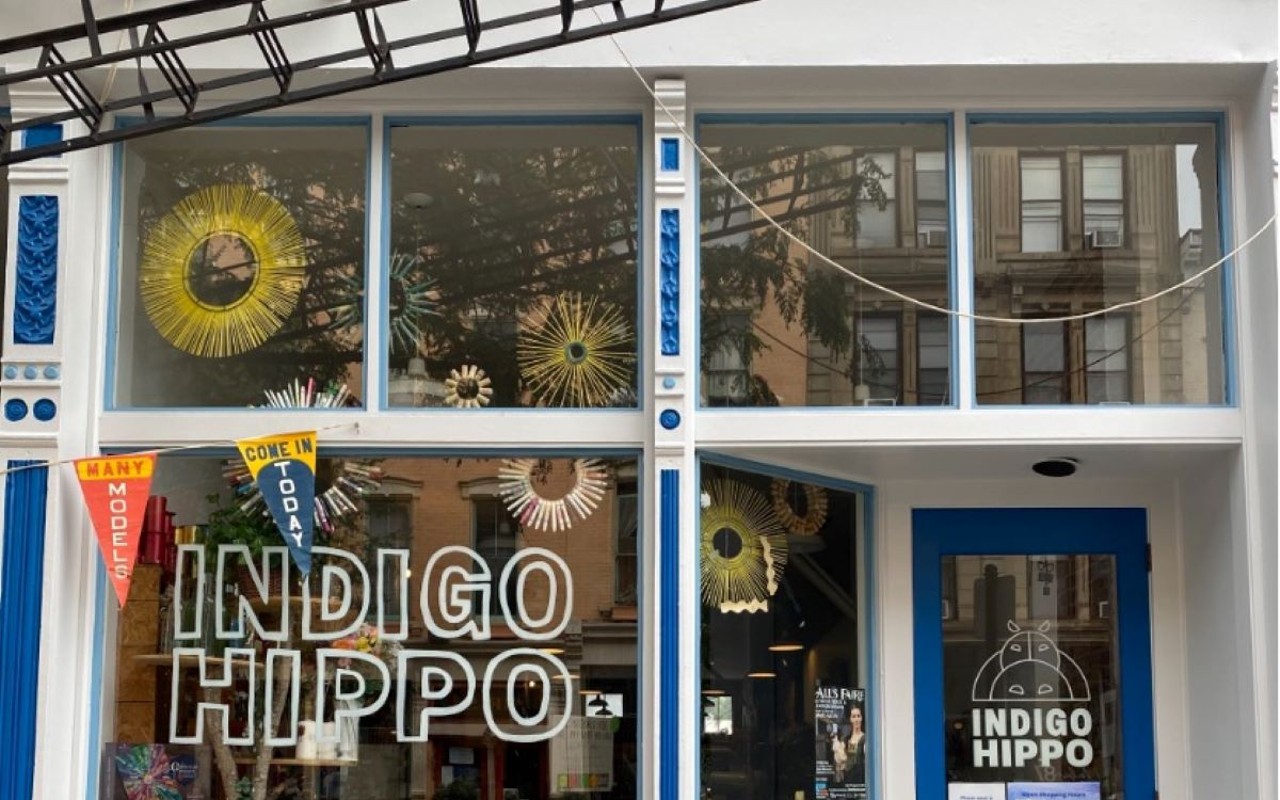 Indigo Hippo storefront on Main Street in OTR