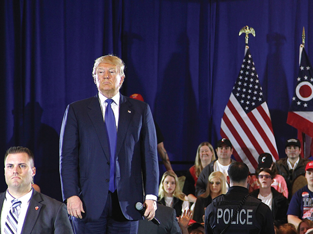 President Donald Trump at a 2016 campaign rally in West Chester