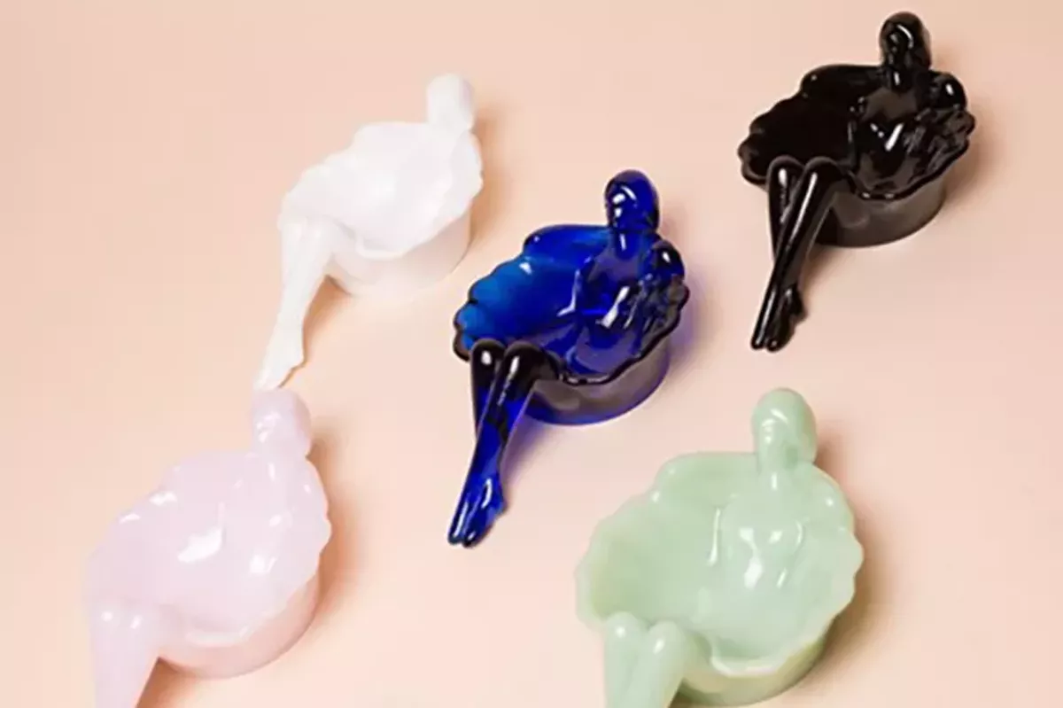 Mosser Glass Bathing Beauties dish at Continuum