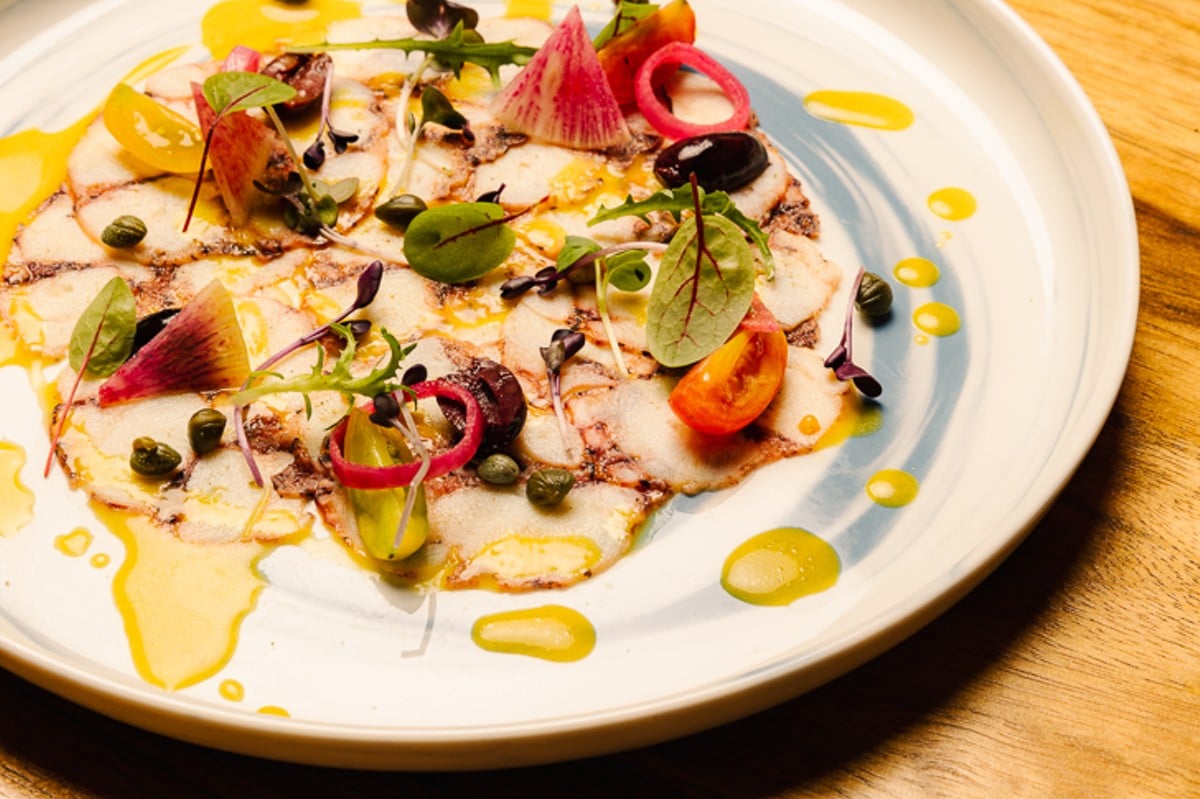 Okto's signature octopus carpaccio