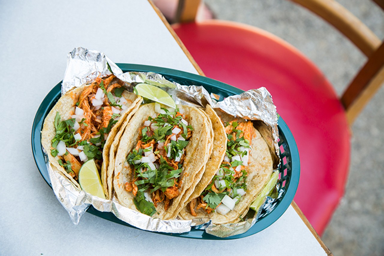 Valle Verde Taqueria Food Truck
141 W. McMillan St., Clifton
This taqueria has a brick and mortar location on Vine Street, but the truck can be found in the UC Stop N Go parking lot on W. McMillan St. Their tacos ($2) come with a meat option, onion, cilantro and lime, but their vegetarian version is the best of the bunch. It has grilled red peppers, mushrooms, green peppers and ooey, gooey, melted cheese on top. 
Photo: Hailey Bollinger