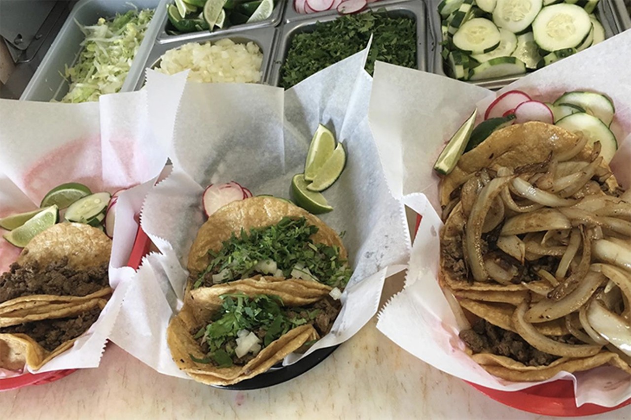 Taco House
7591 Fields Ertel Road, Sharonville
This Mexican joint is such a hole-in-the-wall that it does not, in fact, even have a wall: instead, customers sit on folding chairs in a tent-like structure outside (if you really want to sit indoors, head down the street to their second location at 8729 Fields Ertel Road). It serves a variety of tacos such as steak, pork, fish, tongue and tripe. It sometimes offers unique discount days, like Taco Wednesdays and Thursdays, when tacos start at $1. Tuesdays, contrary to tradition, are for tortas, when you can get the Mexican sandwich for only $5.
Photo via Instagram/taco_house513