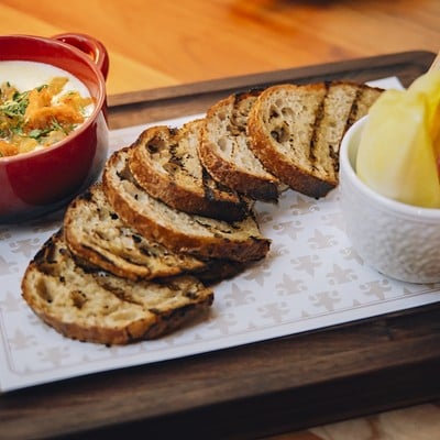 Bread and baked alpine fondue | The Davidson, 501 Vine St., Downtown