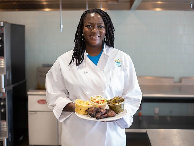 Ebony Williams, owner of Jamaican soul food restaurant Flavors of the Isle.