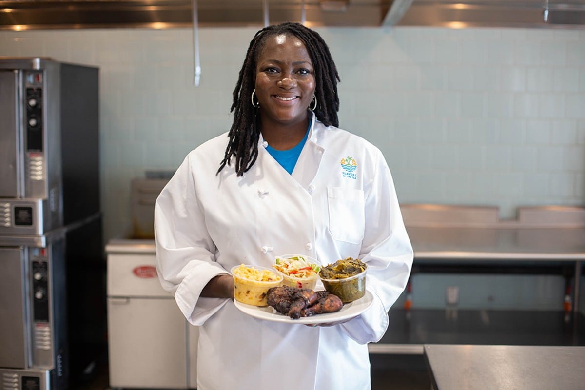 Ebony Williams, owner of Jamaican soul food restaurant Flavors of the Isle.