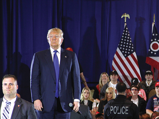 Former president Donald Trump at a campaign rally in West Chester in 2016.