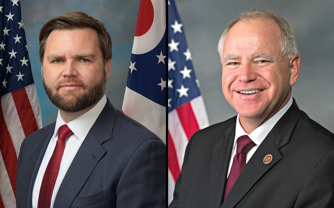 Sen. J.D. Vance (R-Ohio) and Minnesota Governor Tim Walz (D)