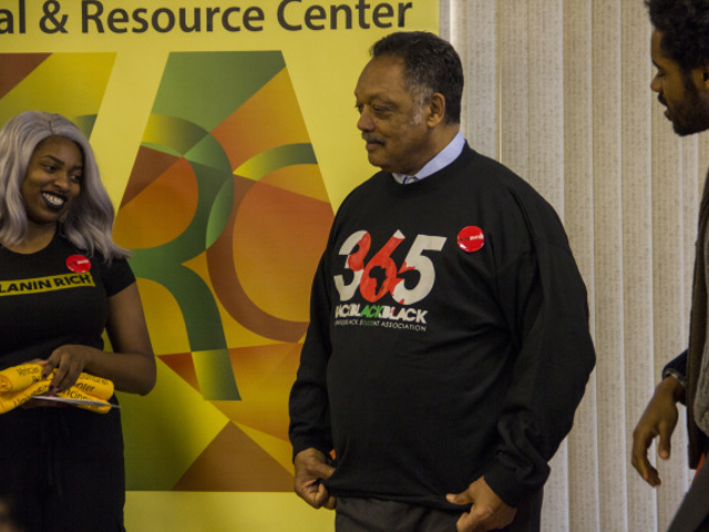 Rev. Jesse Jackson during a visit to University of Cincinnati in 2015