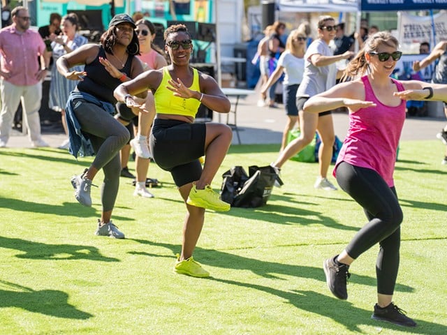 Workout class at the 2023 Kroger Wellness Festival