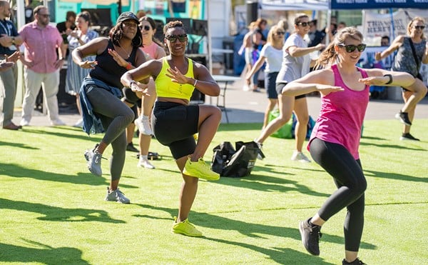 Workout class at the 2023 Kroger Wellness Festival