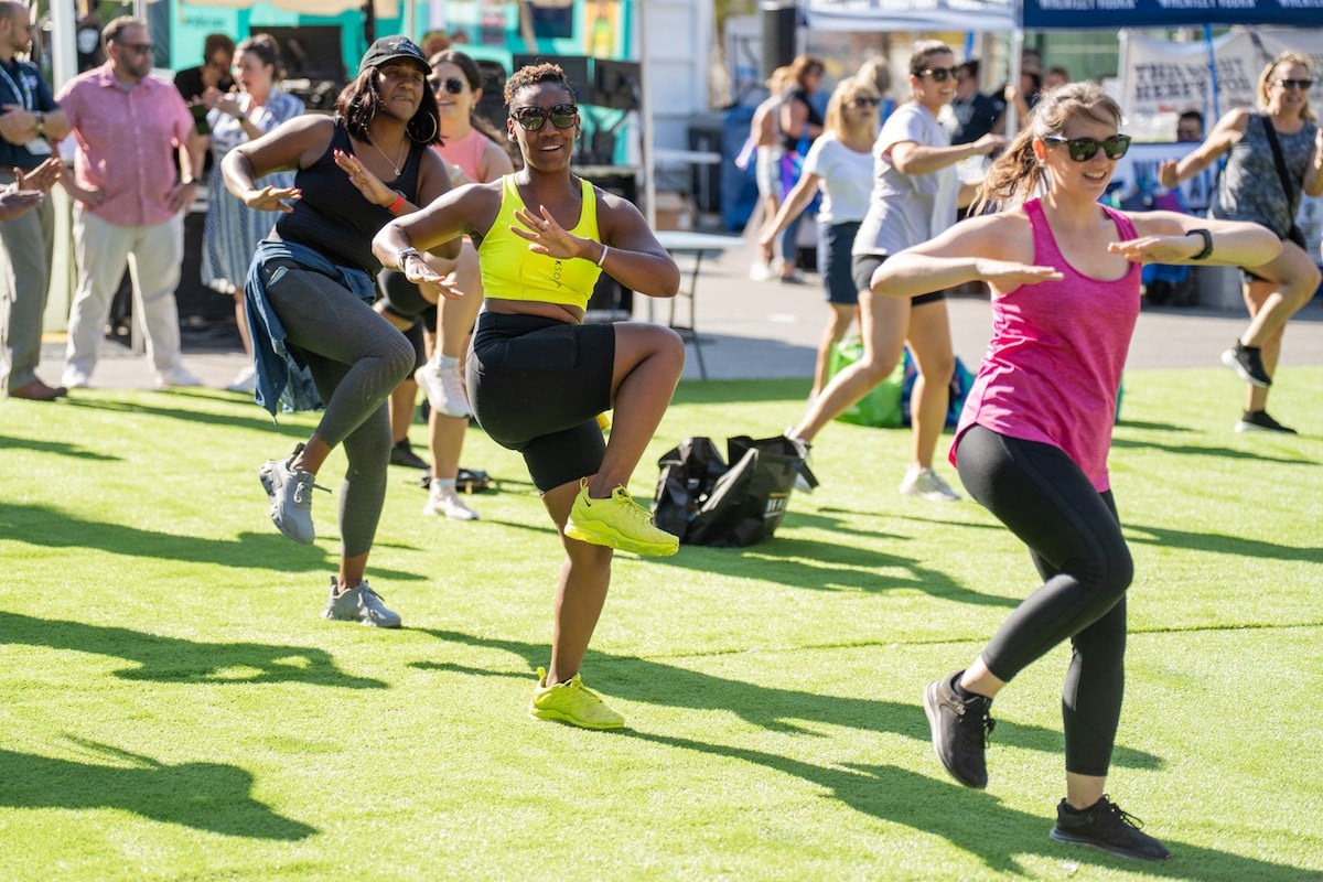 Workout class at the 2023 Kroger Wellness Festival