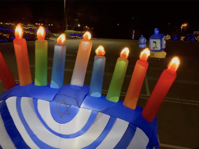 The Let it Glow Hanukkah light display returns to Rockwern Academy in Kenwood