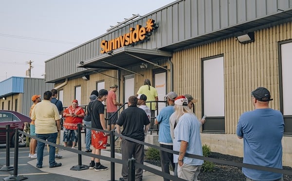 The first recreational marijuana sales at Sunnyside Recreational and Medical Marijuana Dispensary in Madisonville on Aug. 6, 2024