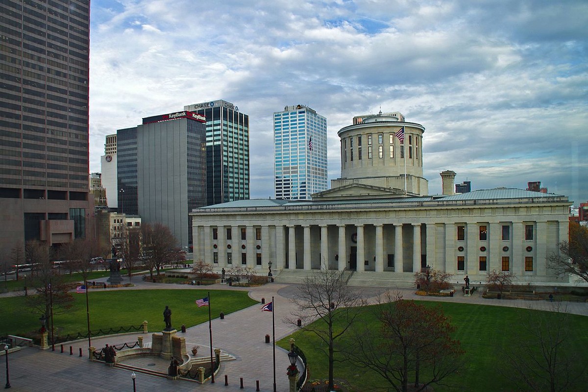 The Ohio Statehouse in Columbus, Ohio.