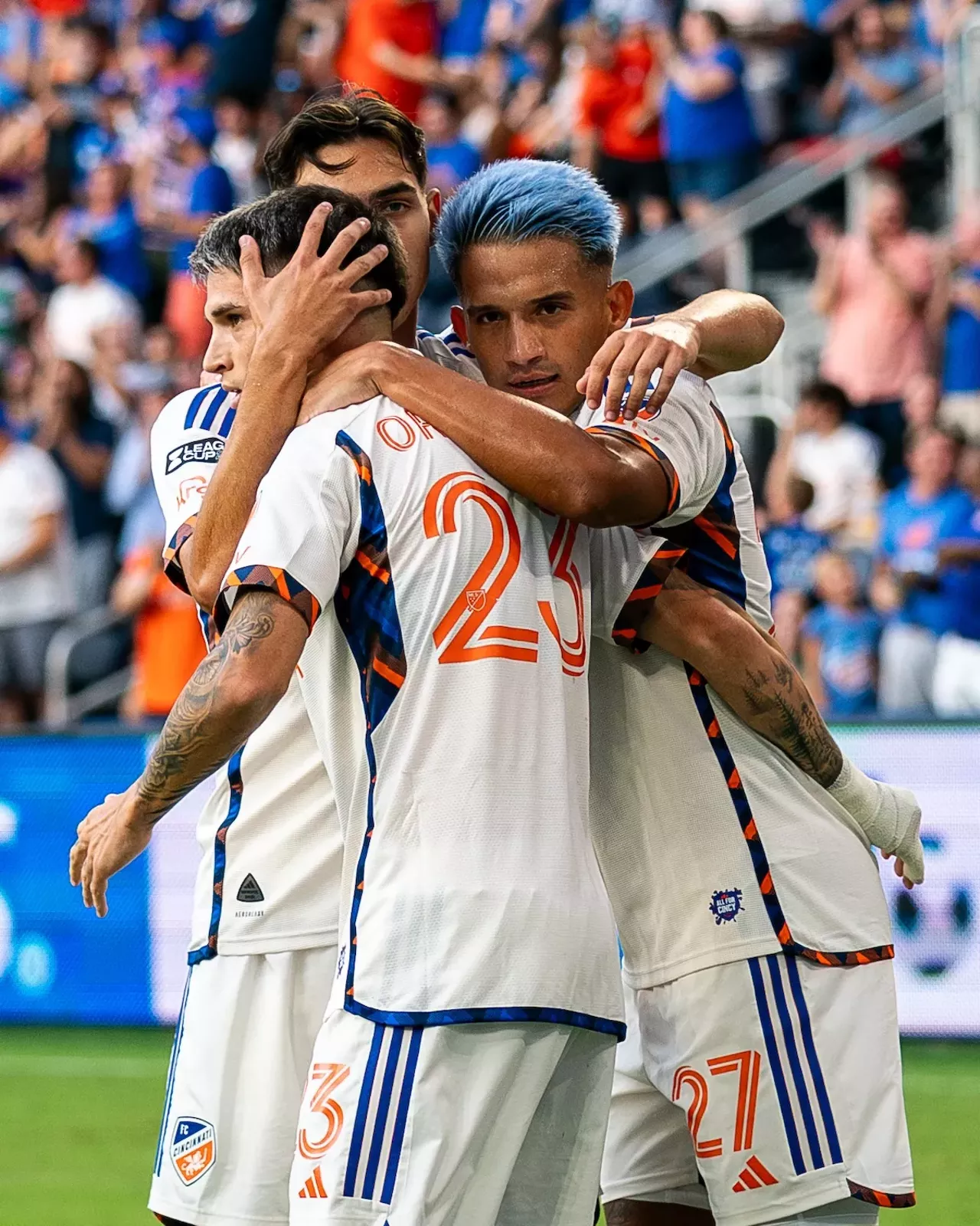 FC Cincinnati celebrates goal from Luca Orellano | FC Cincinnati vs. Santos Laguna | Aug. 9, 2024