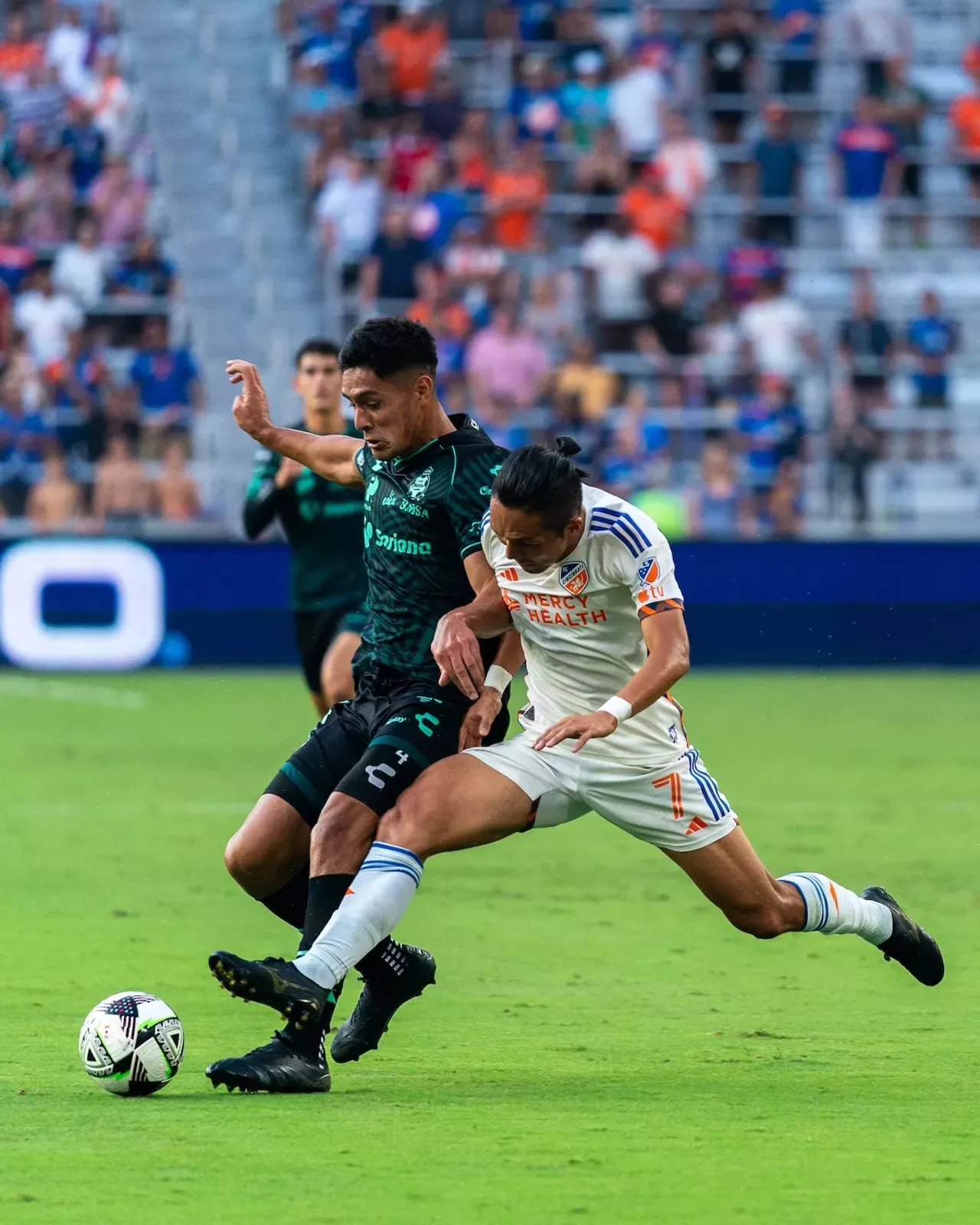 Yuya Kubo battles for possession | FC Cincinnati vs. Santos Laguna | Aug. 9, 2024