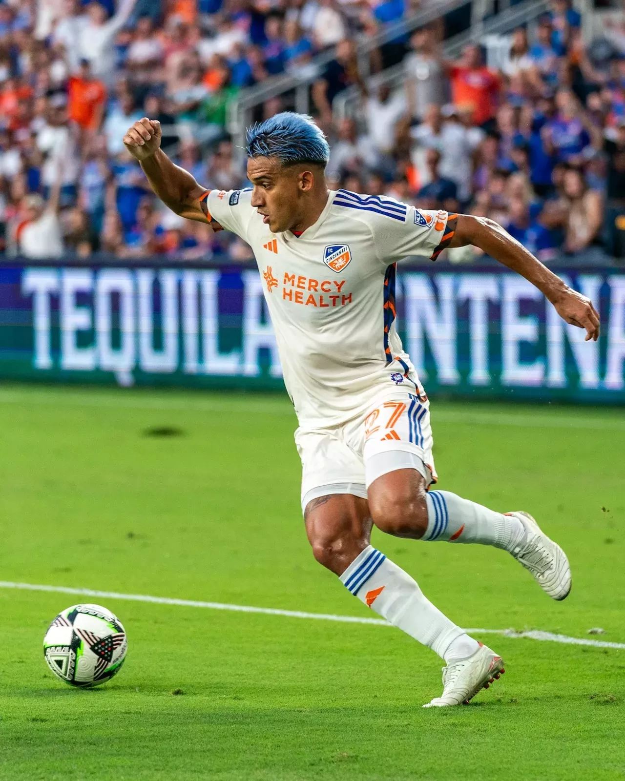 Yamil Asad dribbles into the box | FC Cincinnati vs. Santos Laguna | Aug. 9, 2024