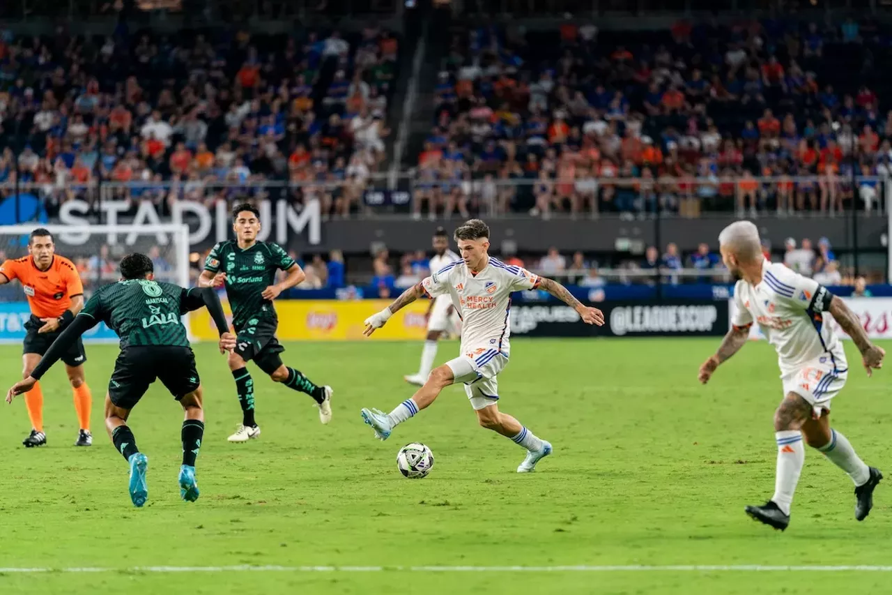 Luca Orellano dribbles into defensive zone | FC Cincinnati vs. Santos Laguna | Aug. 9, 2024