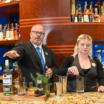 Drinks being made at Hard Rock Casino's Council Oak event