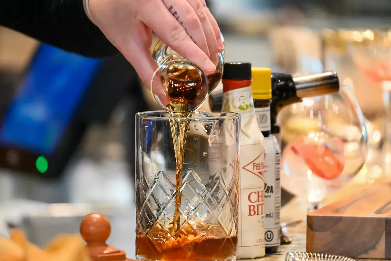 A drink being made at Council Oak