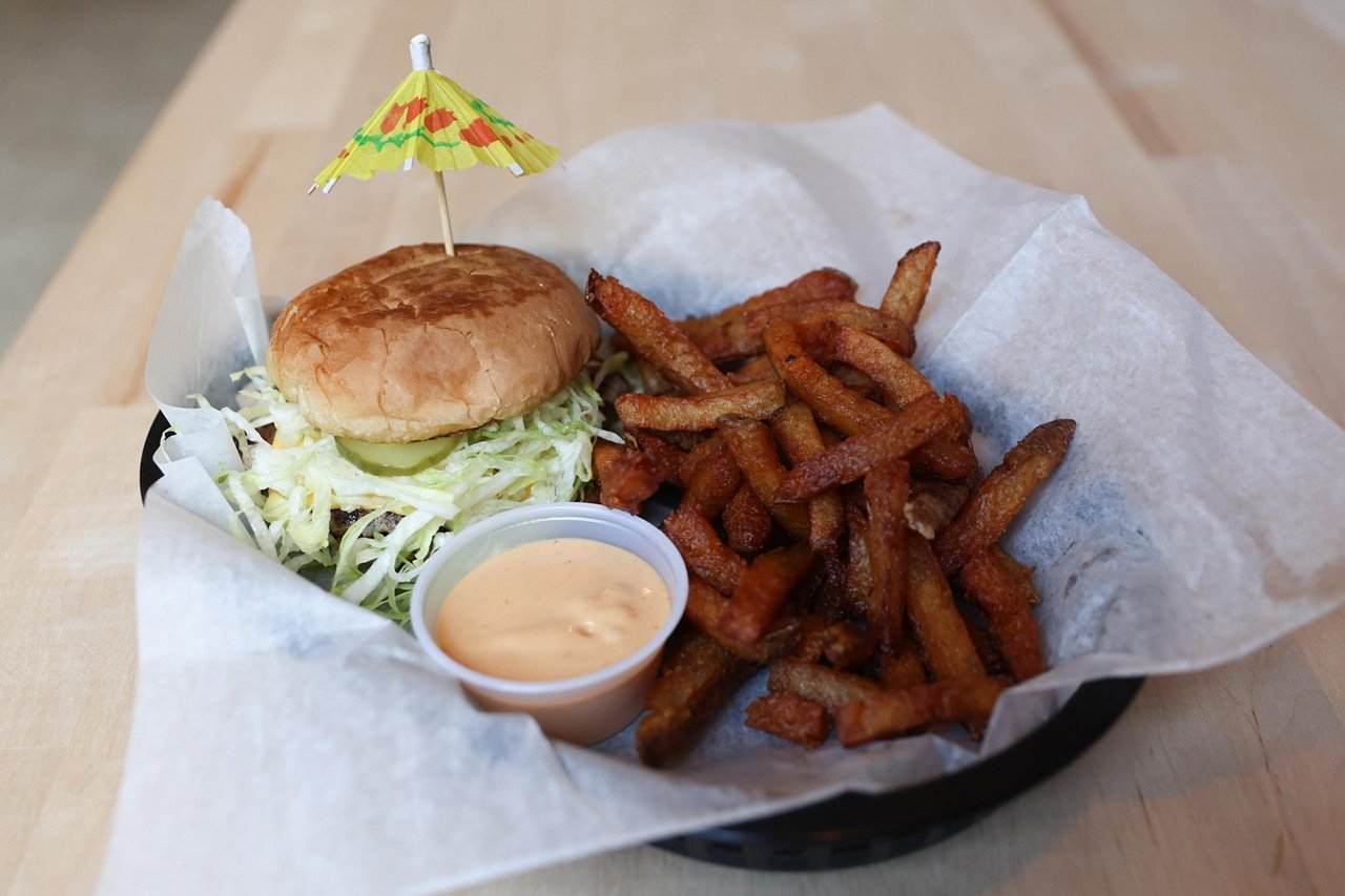 The lamb-beef patty burger at Alley Baby