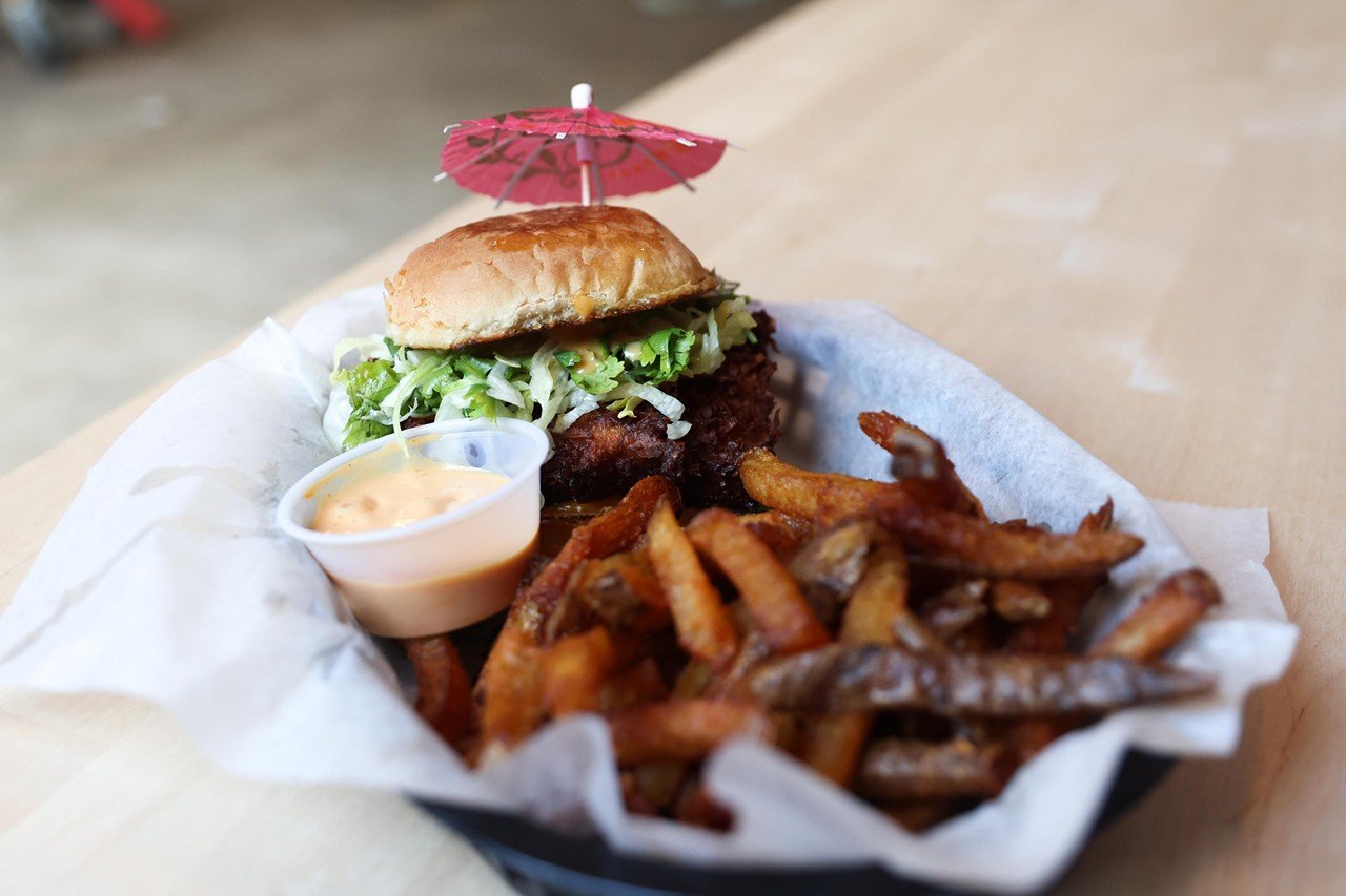 The coconut chicken sandwich at Alley Baby