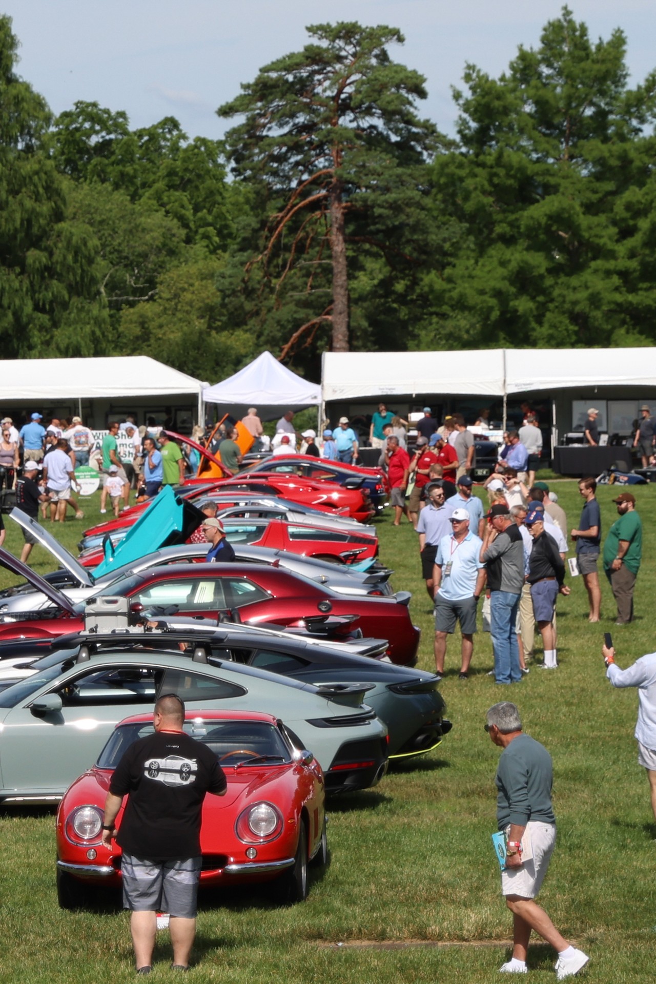 People walk around at the 46th annual Cincinnati Concours d’Elegance car show on Sunday, June 9, 2024.