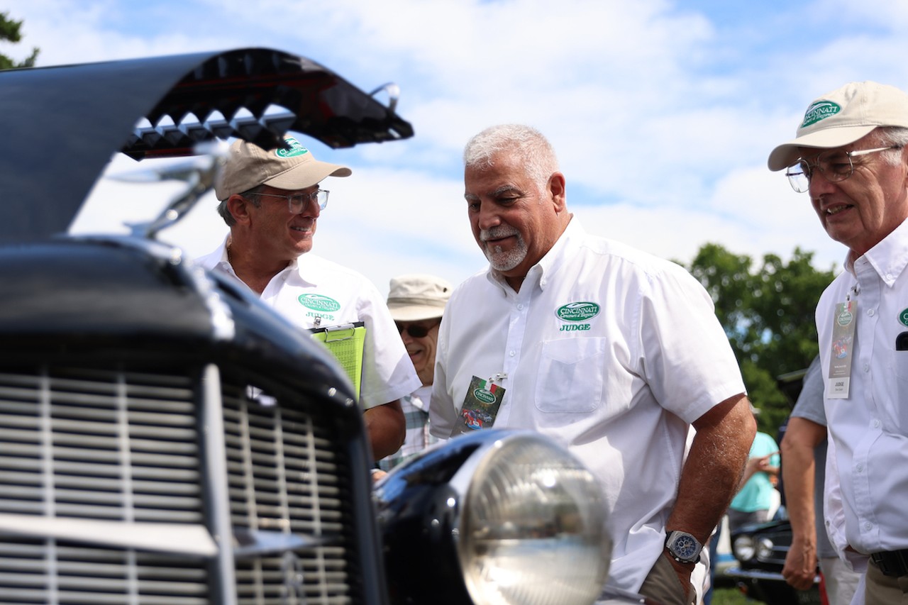 Judges inspect a car at the 46th annual Cincinnati Concours d’Elegance car show on Sunday, June 9, 2024.