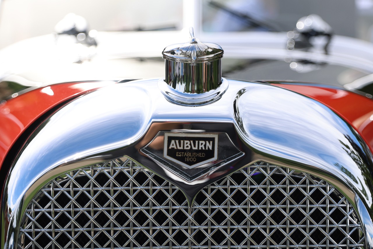 A close-up of a car at the 46th annual Cincinnati Concours d’Elegance car show on Sunday, June 9, 2024.