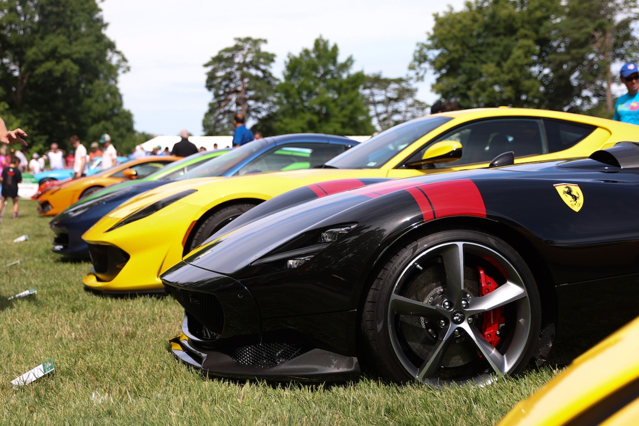 A close-up of a car at the 46th annual Cincinnati Concours d’Elegance car show on Sunday, June 9, 2024.