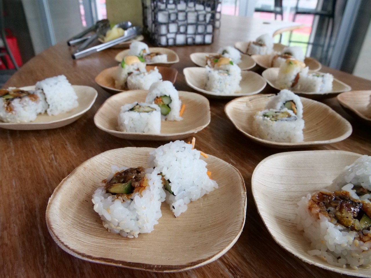 The Reds introduce new food options at Great American Ball Park on March 23, 2023, ahead of the Cincinnati Reds' 2023 season. E+O Kitchen will provide sushi.