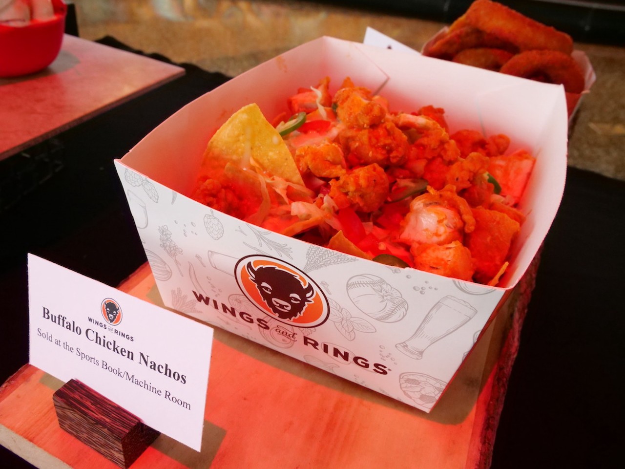 The Reds introduce new food options at Great American Ball Park on March 23, 2023, ahead of the Cincinnati Reds' 2023 season. Wings & Rings will provide buffalo chicken nachos.