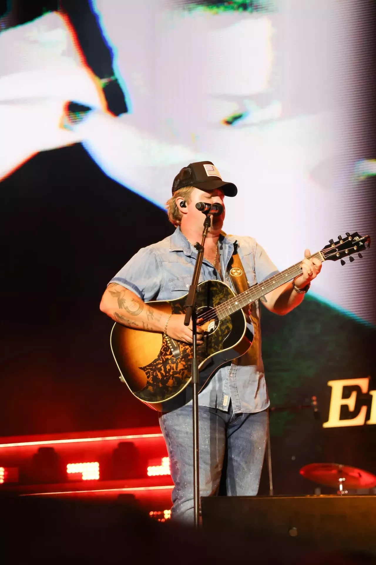 Ernest performing during the Voices of America Country Music Festival on Aug. 8, 2024